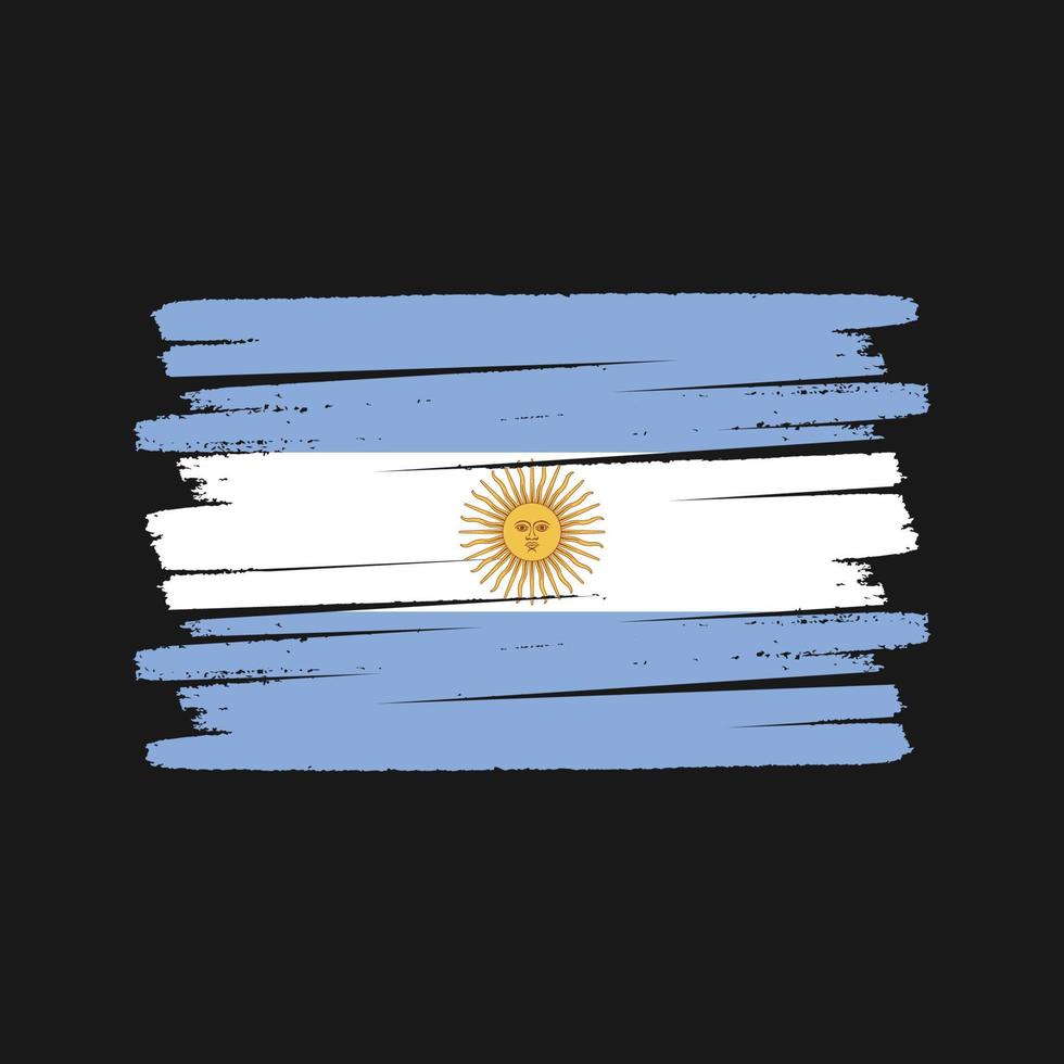 pincel de bandera argentina. bandera nacional vector