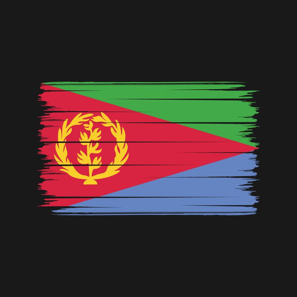 Eritrea Flag Brush Strokes. National Flag vector