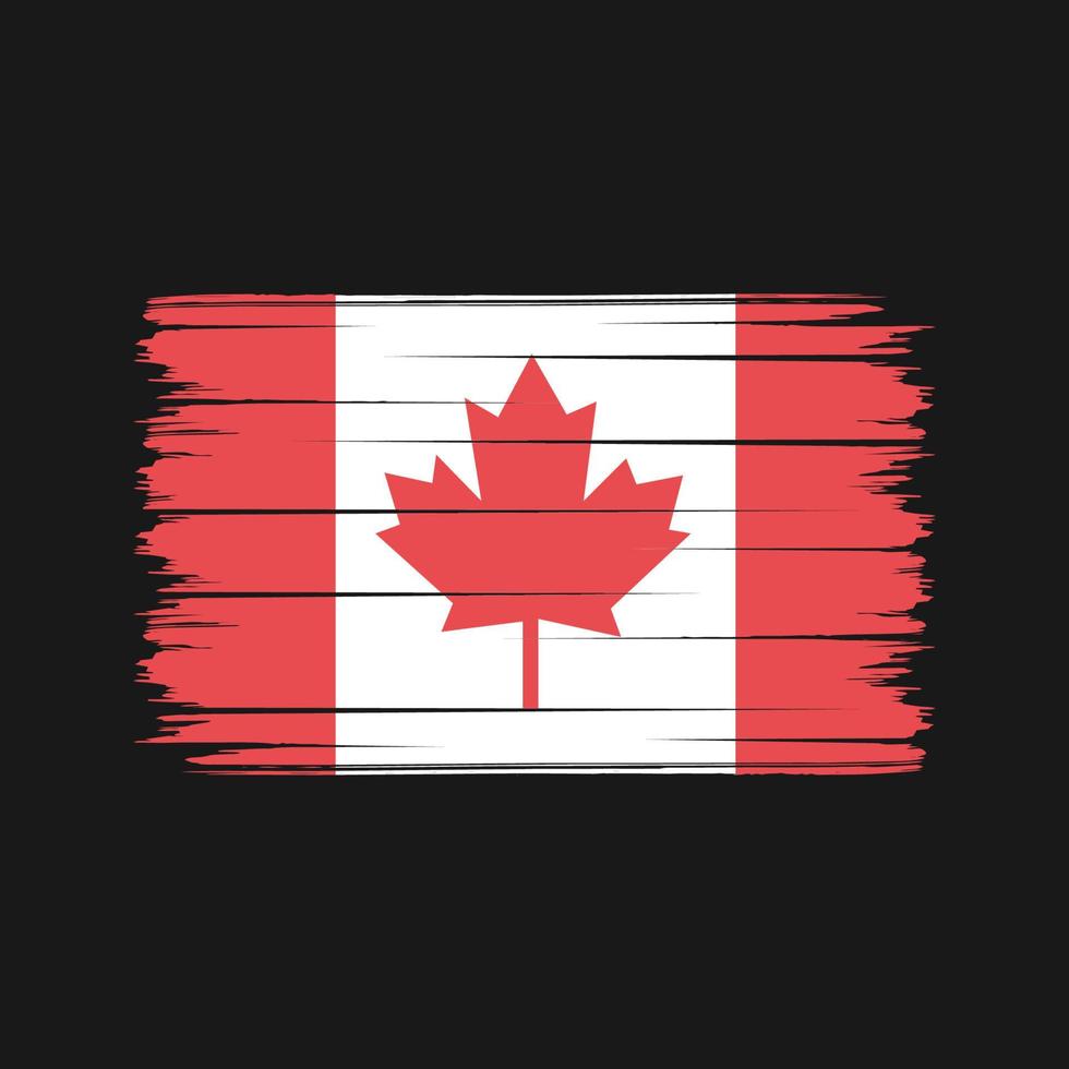 Canada Flag Brush Strokes. National Flag vector