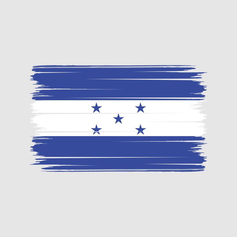 trazos de pincel de la bandera de honduras. bandera nacional vector