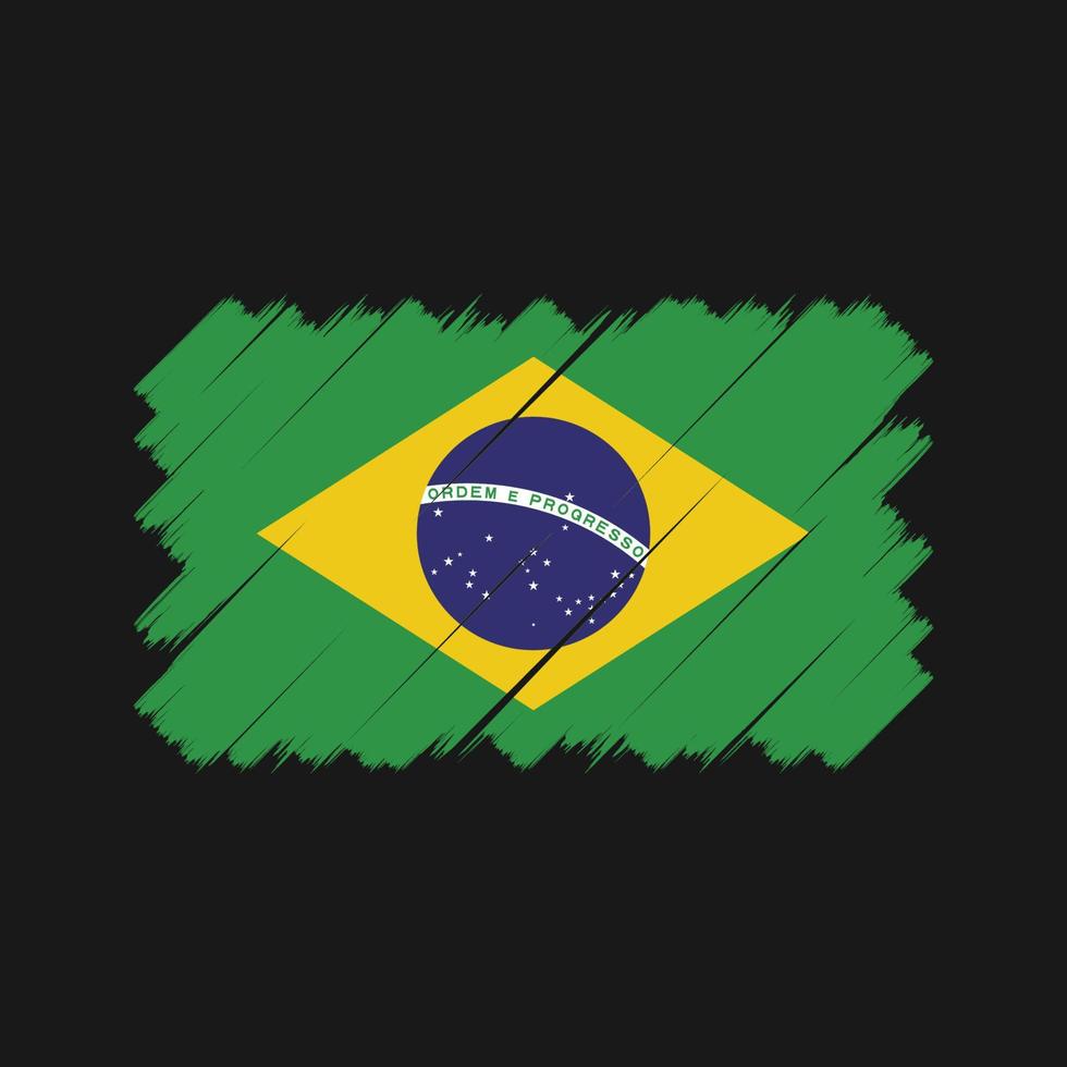 Brazil Flag Brush. National Flag vector