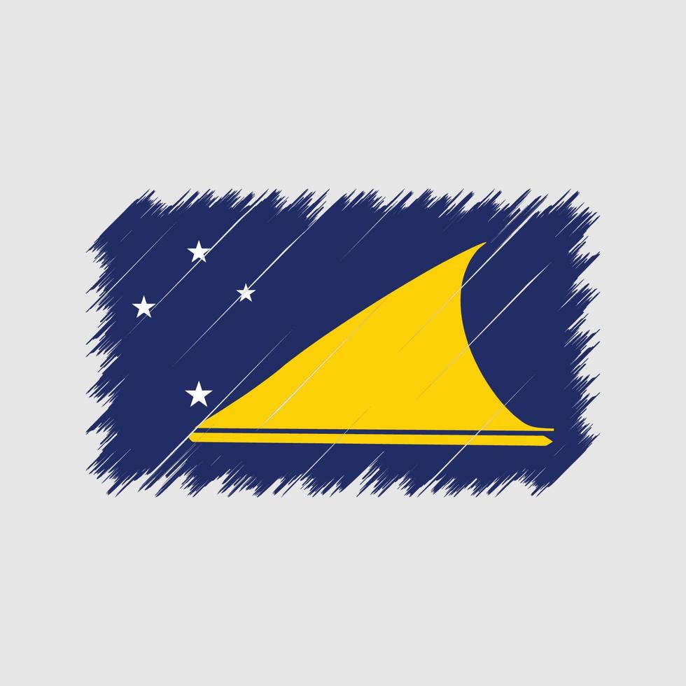 Tokelau Flag Brush Strokes. National Flag vector