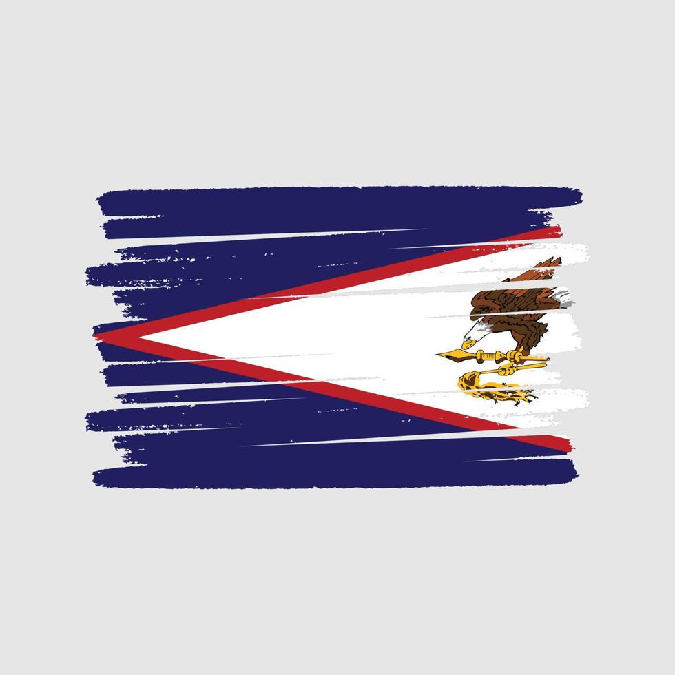 American Samoa Flag Brush. National Flag vector