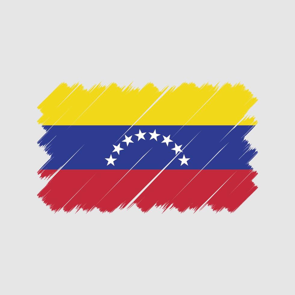 pincel de bandera de venezuela. bandera nacional vector