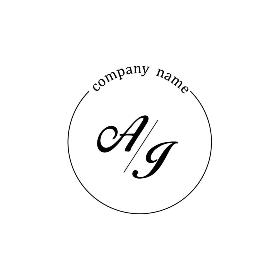 Initial AI logo monogram letter minimalist vector