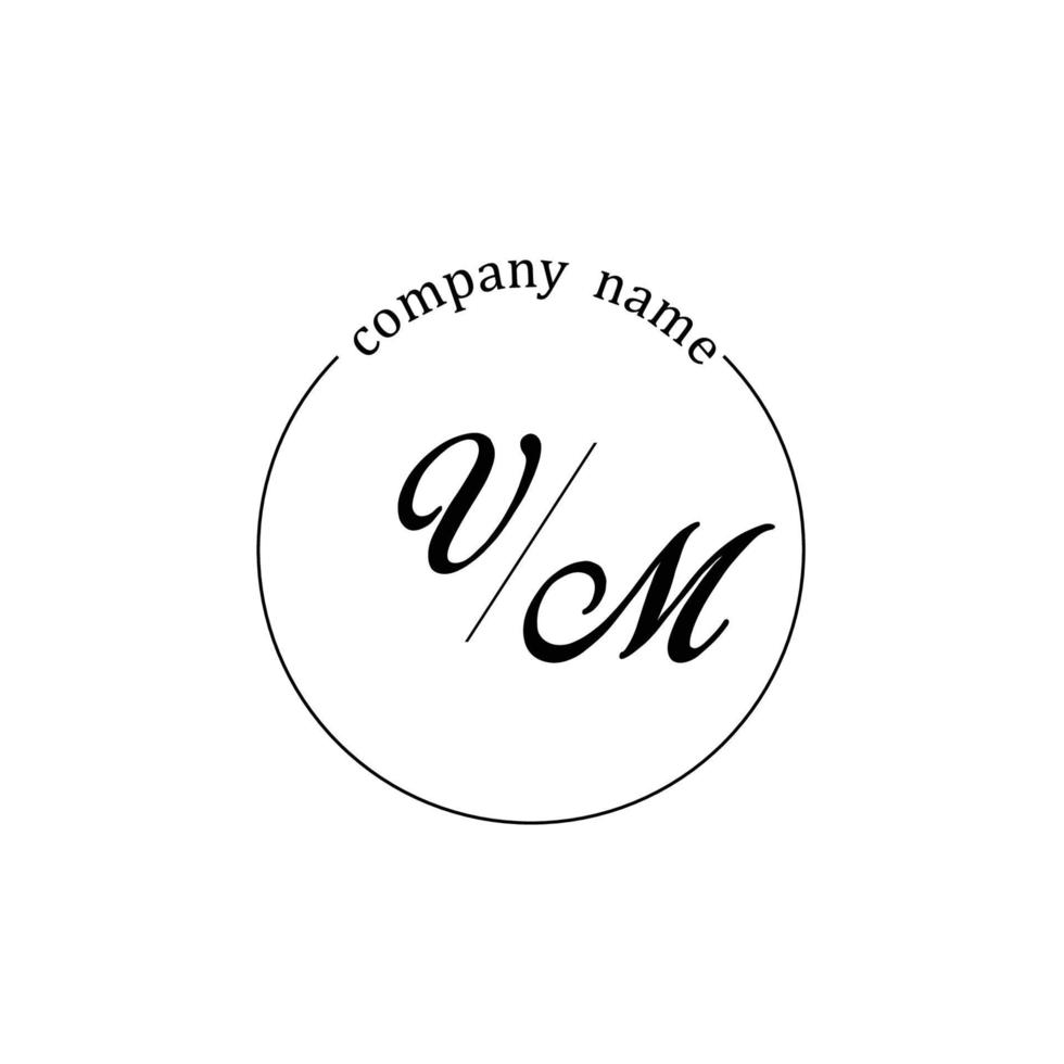 Initial V logo monogram letter minimalist vector