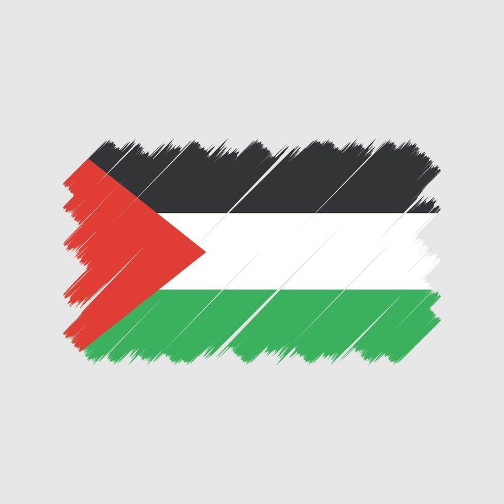 pincel de bandera palestina. bandera nacional vector