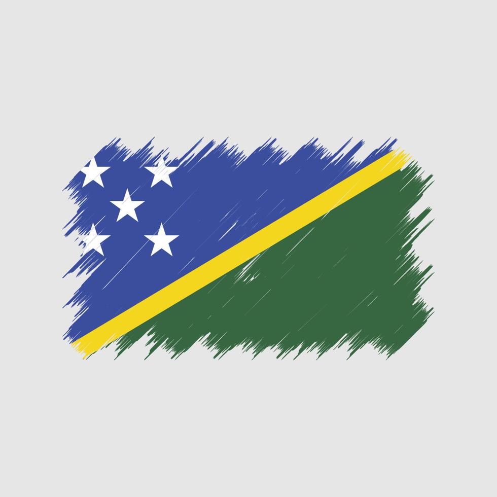 pincel de bandera de las islas salomón. bandera nacional vector