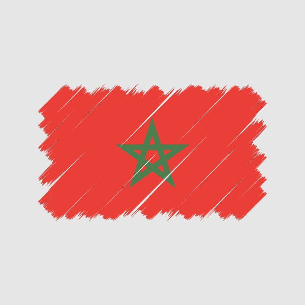 Morocco Flag Brush. National Flag vector