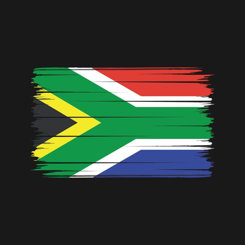 South Africa Flag Brush Strokes. National Flag vector