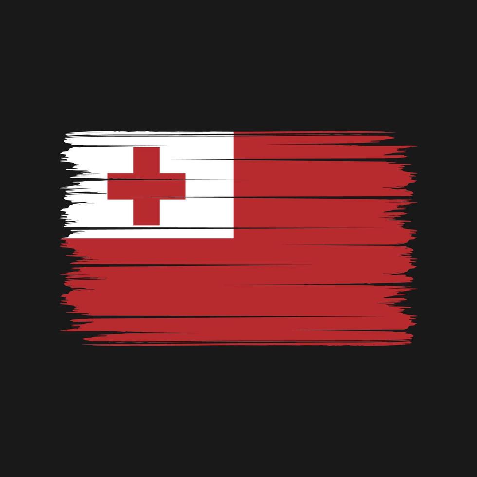 Tonga Flag Brush Strokes. National Flag vector