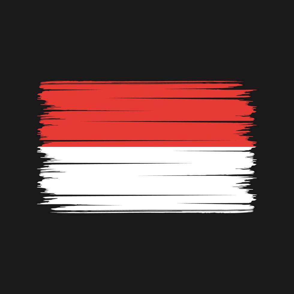 Indonesia Flag Brush Strokes. National Flag vector
