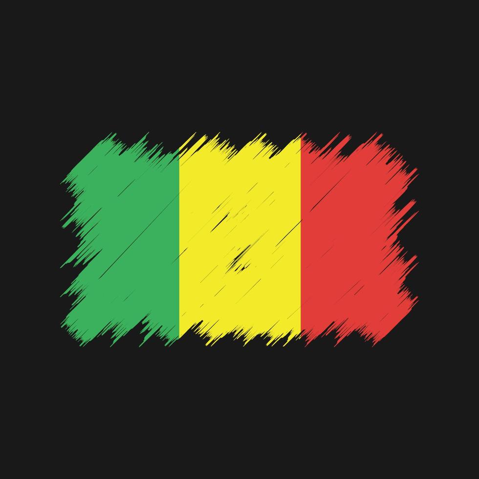Mali Flag Brush. National Flag vector