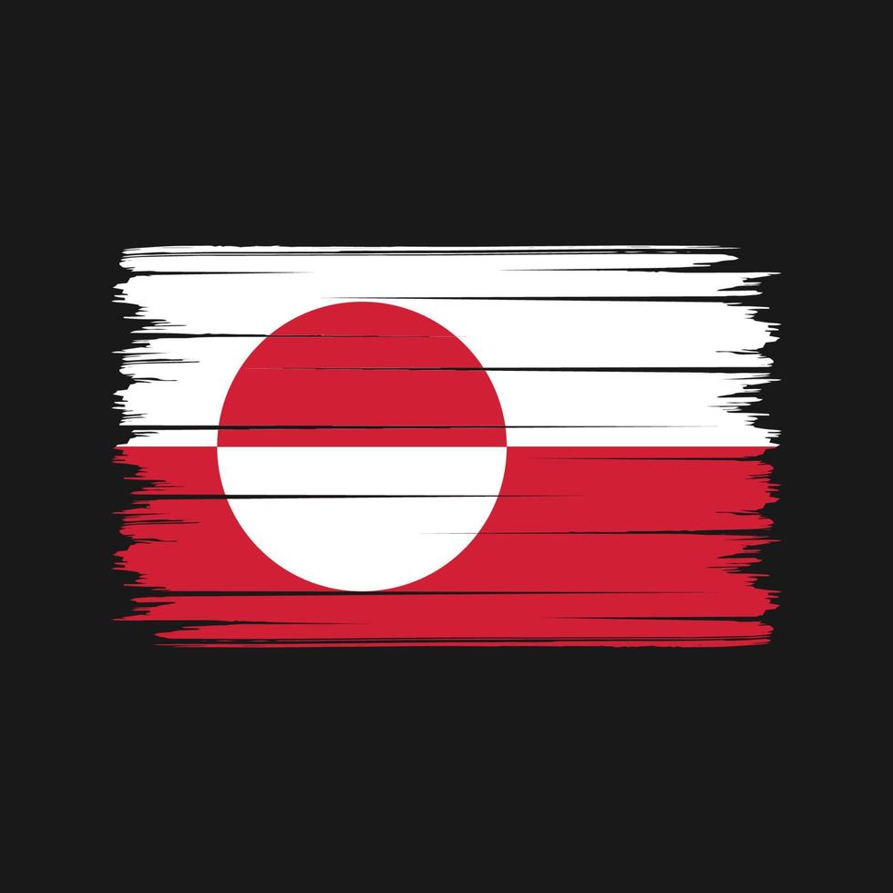 trazos de pincel de bandera de Groenlandia. bandera nacional vector