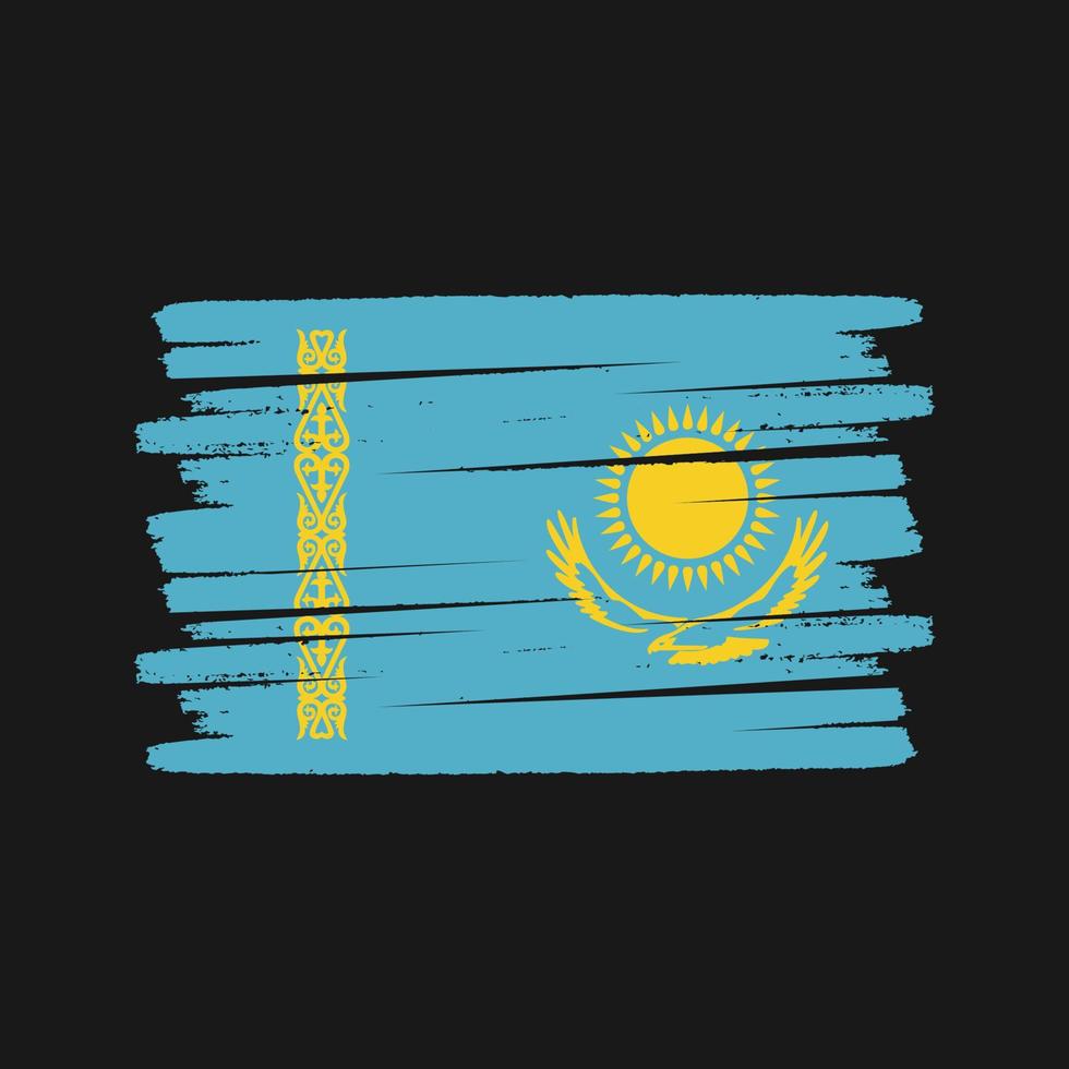 pincel de bandera de kazajstán. bandera nacional vector