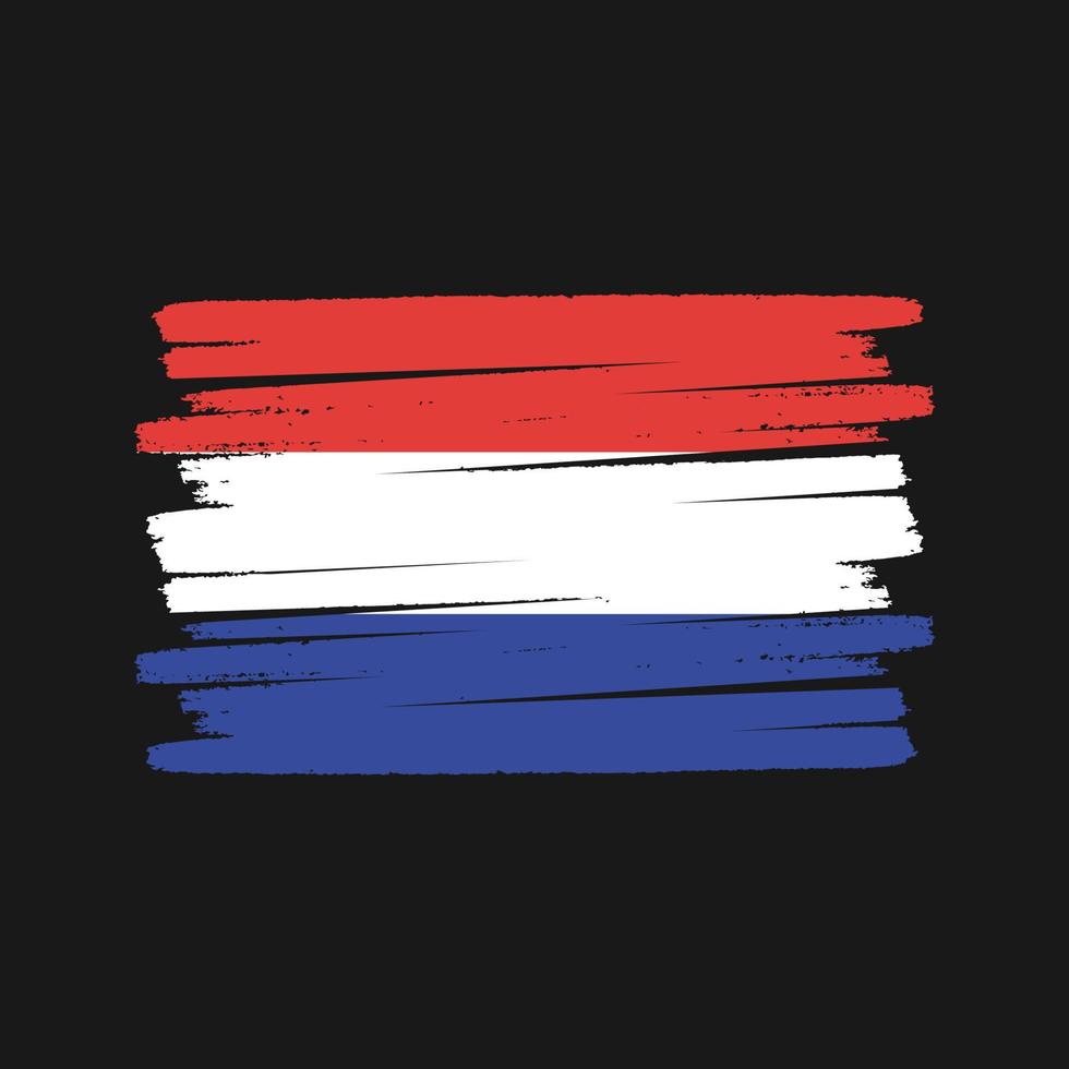 Netherlands Flag Brush. National Flag vector