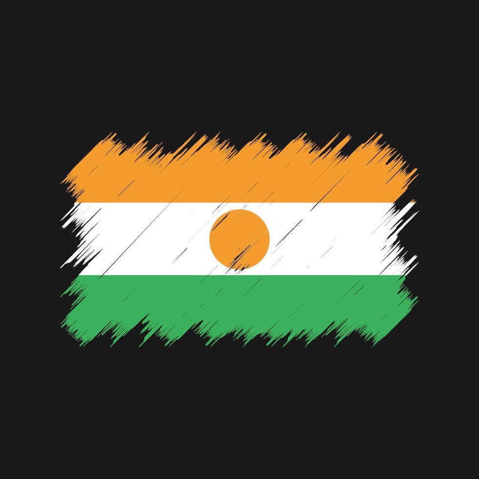 Niger Flag Brush. National Flag vector