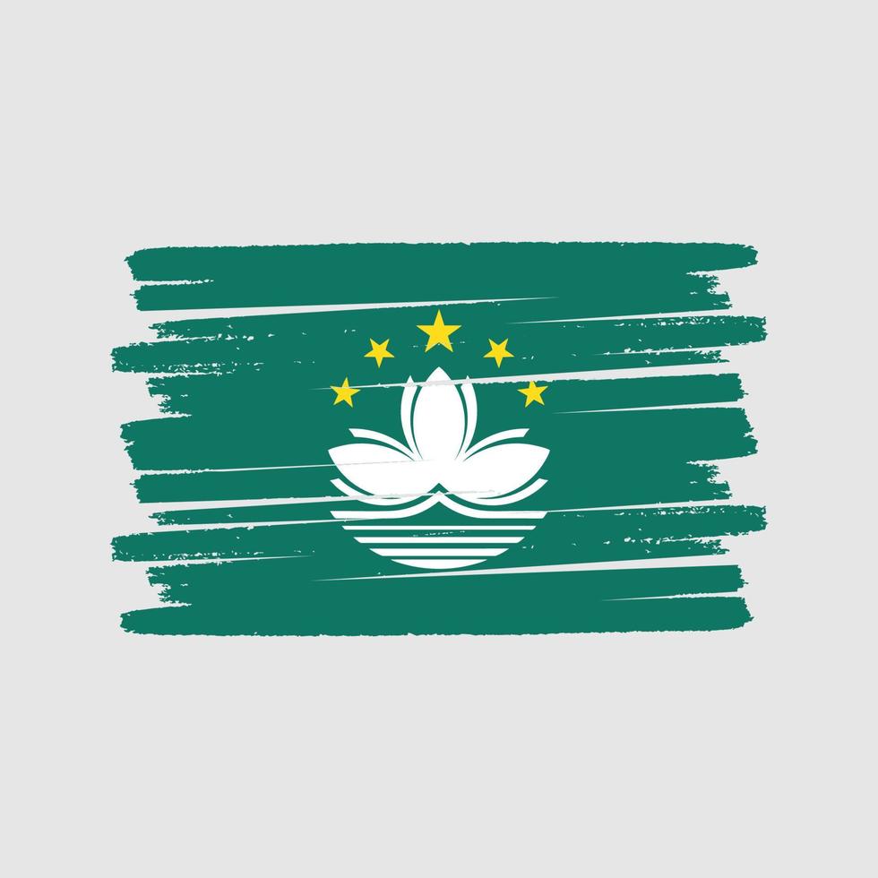 cepillo de bandera de Macao. bandera nacional vector