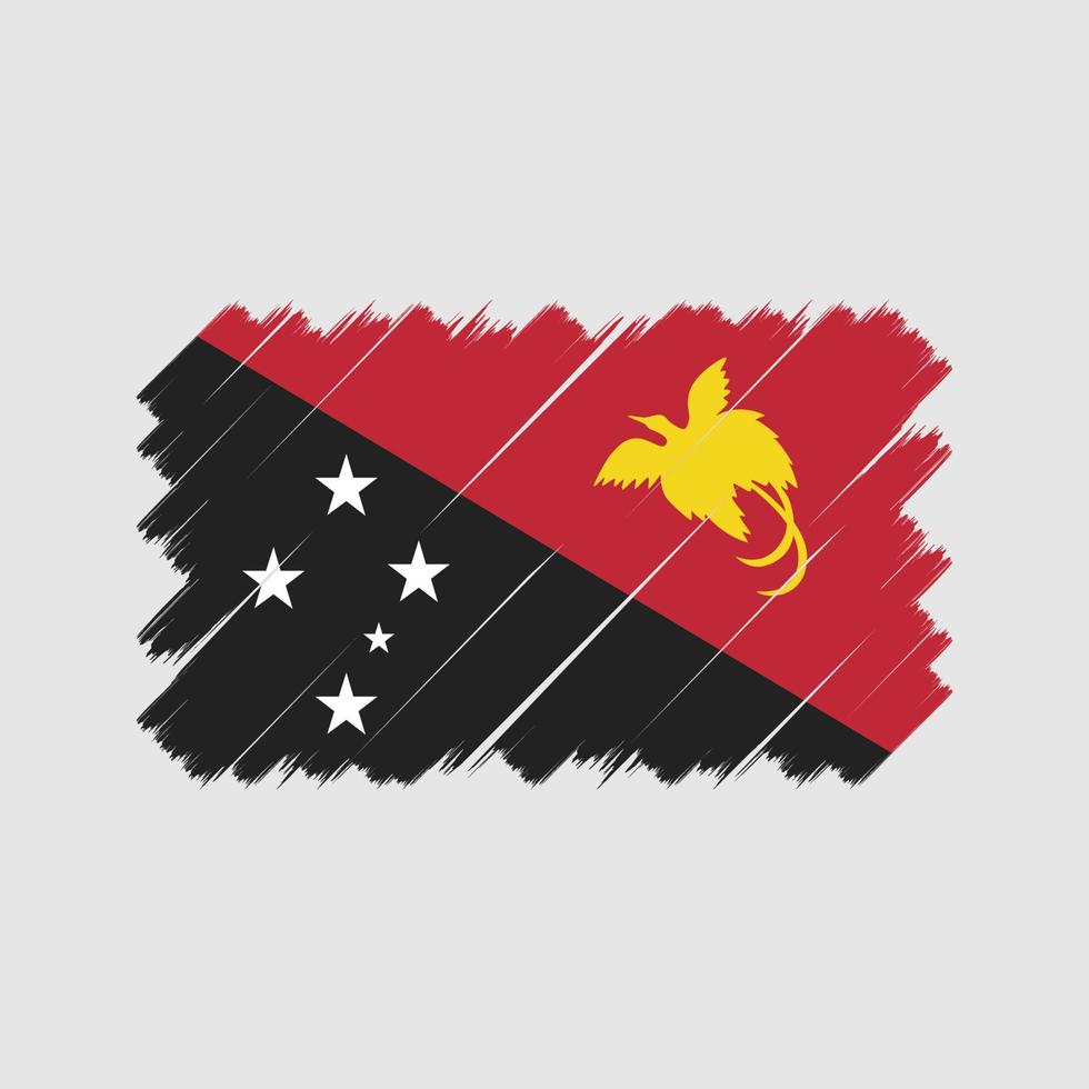 Papua New Guinea Flag Brush. National Flag vector