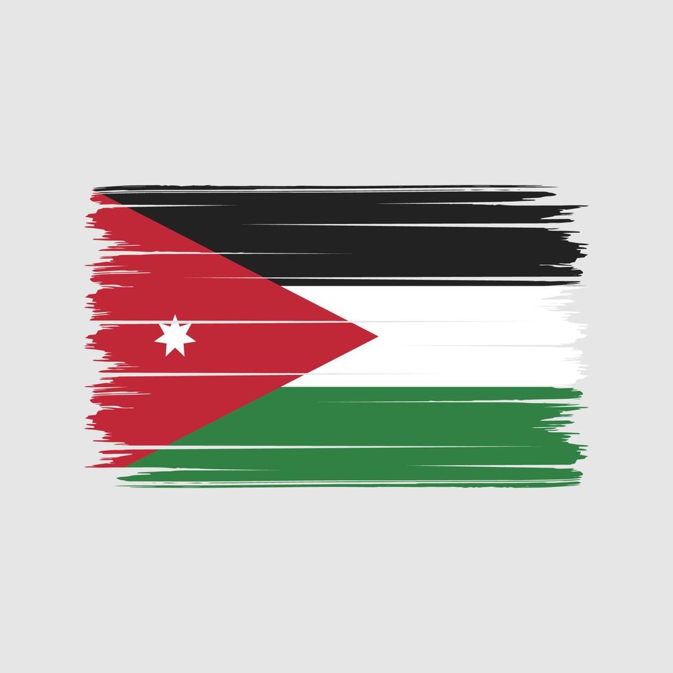 Jordan Flag Brush Strokes. National Flag vector