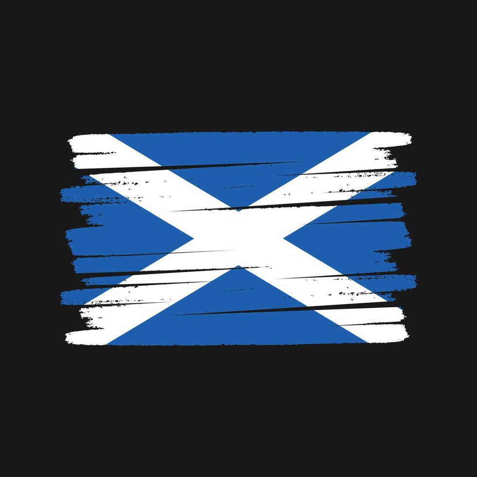 Scotland Flag Brush. National Flag vector