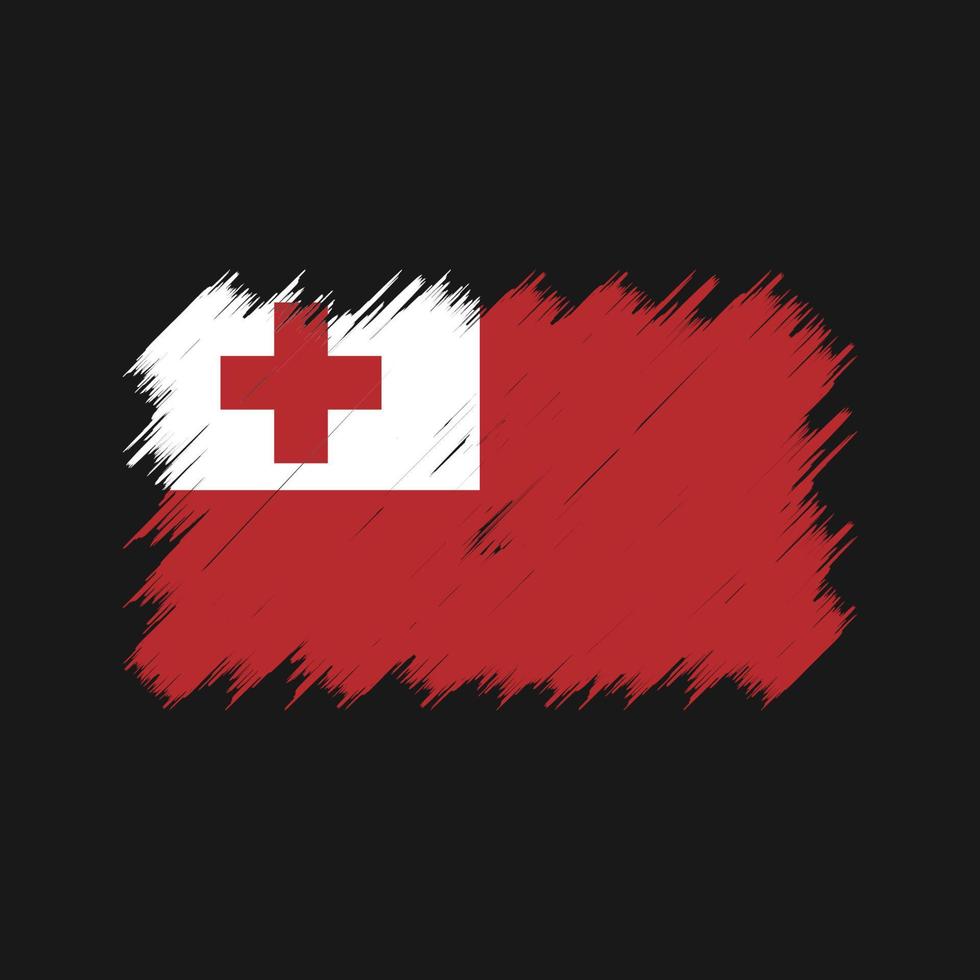 pincel de bandera de tonga. bandera nacional vector