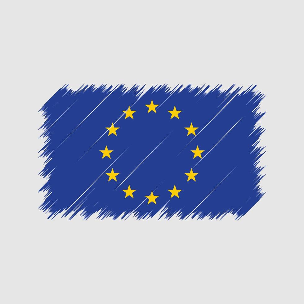 trazos de pincel de bandera europea. bandera nacional vector