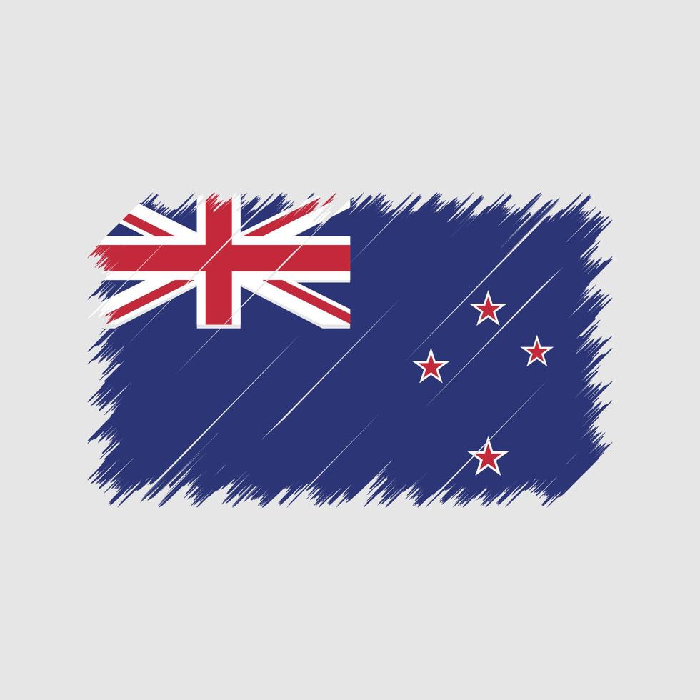 New Zealand Flag Brush Strokes. National Flag vector