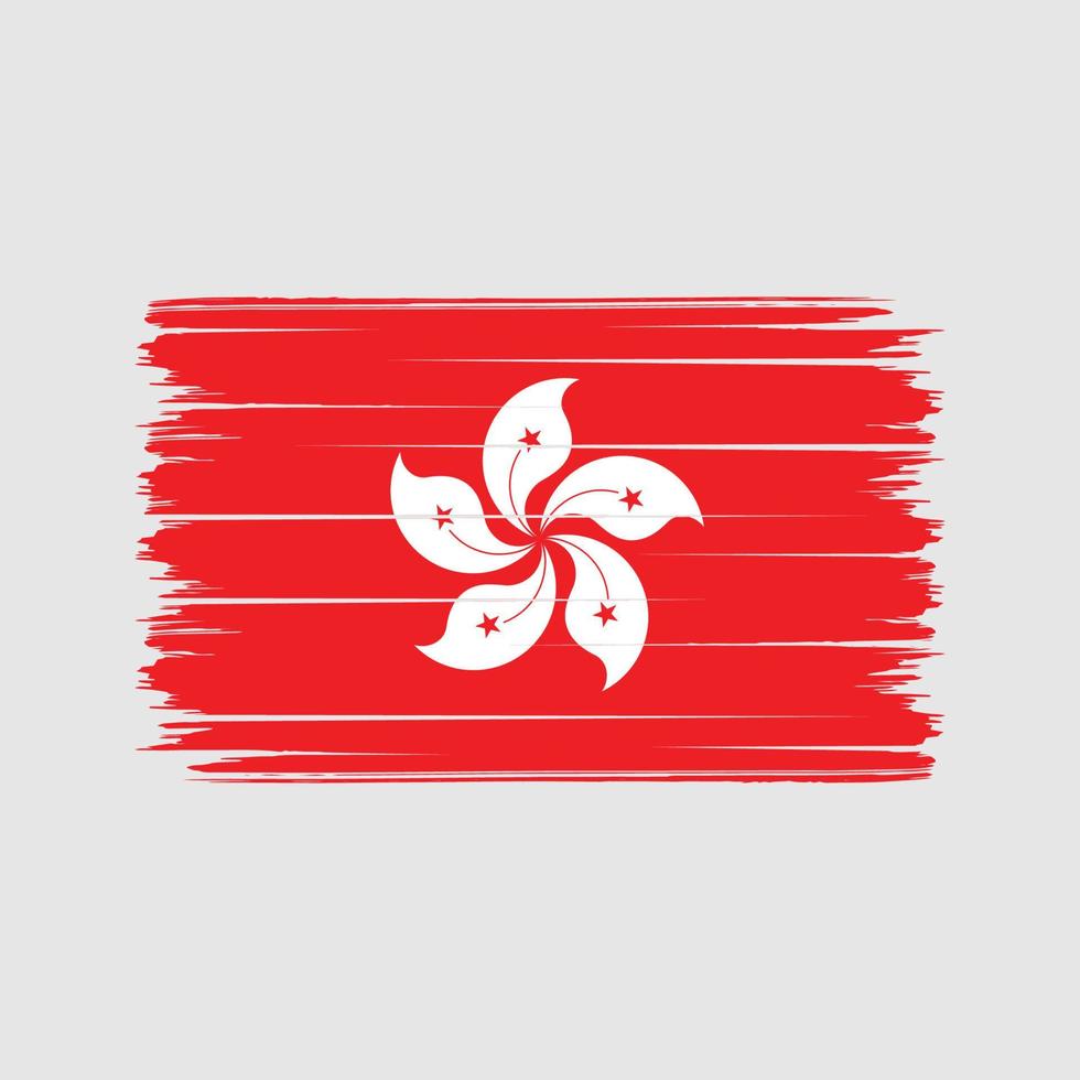 Hong Kong Flag Brush Strokes. National Flag vector