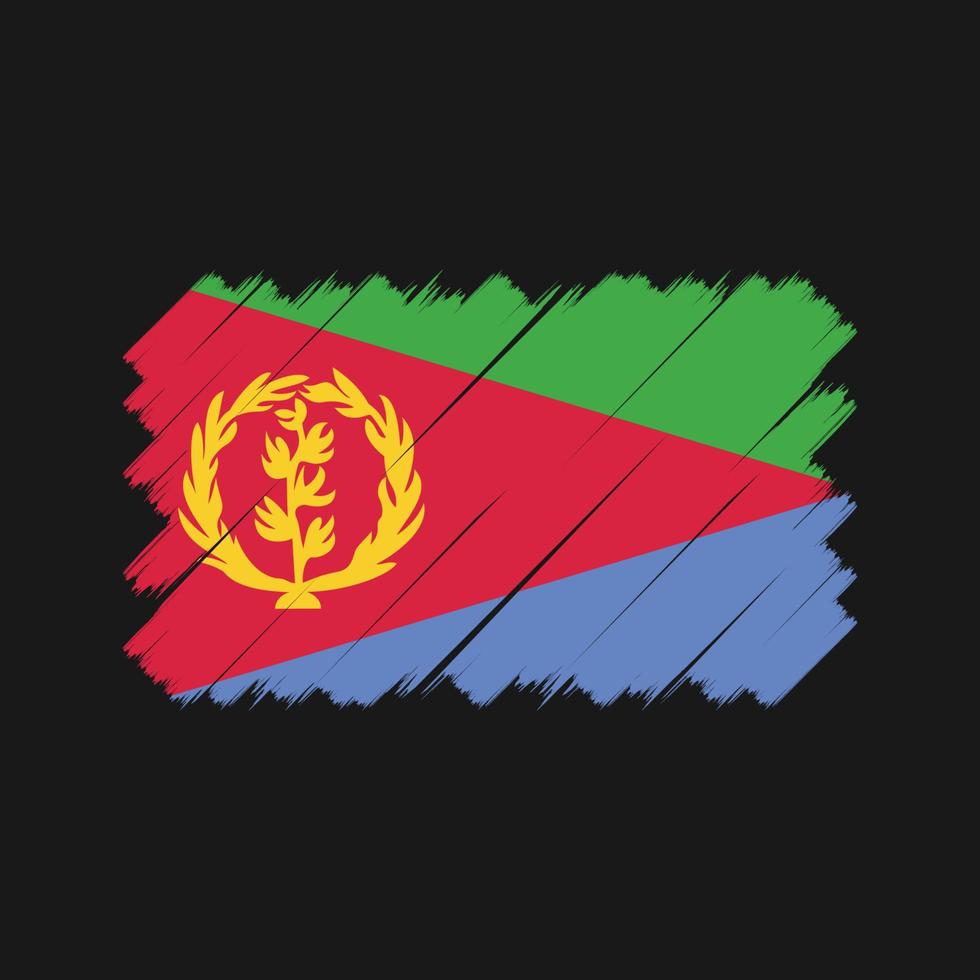 cepillo de bandera de eritrea. bandera nacional vector