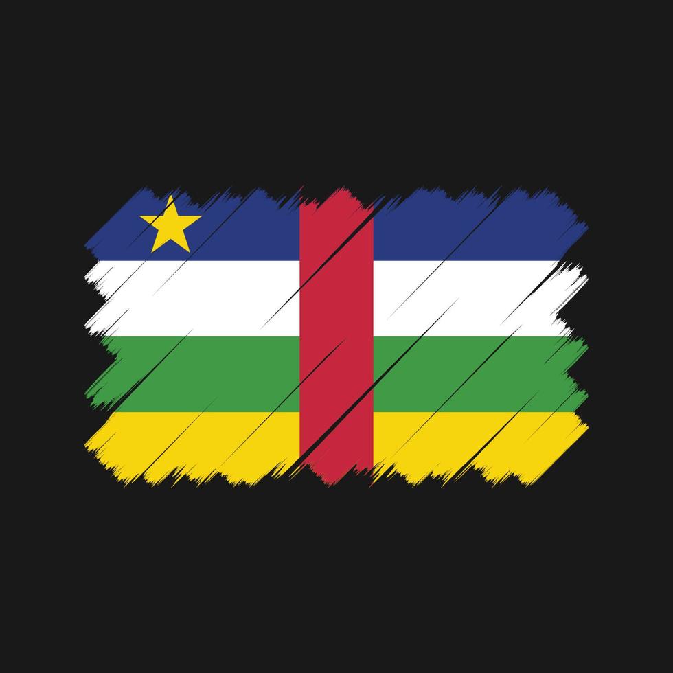 pincel de bandera centroafricana. bandera nacional vector