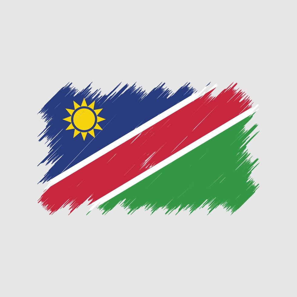 cepillo de bandera de namibia. bandera nacional vector