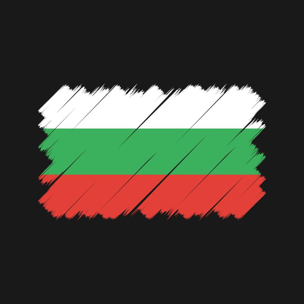 Bulgaria Flag Brush. National Flag vector