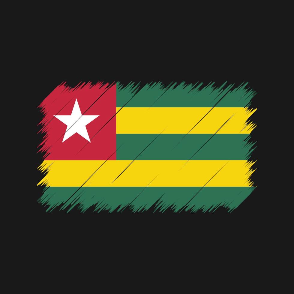 Togo Flag Brush Strokes. National Flag vector