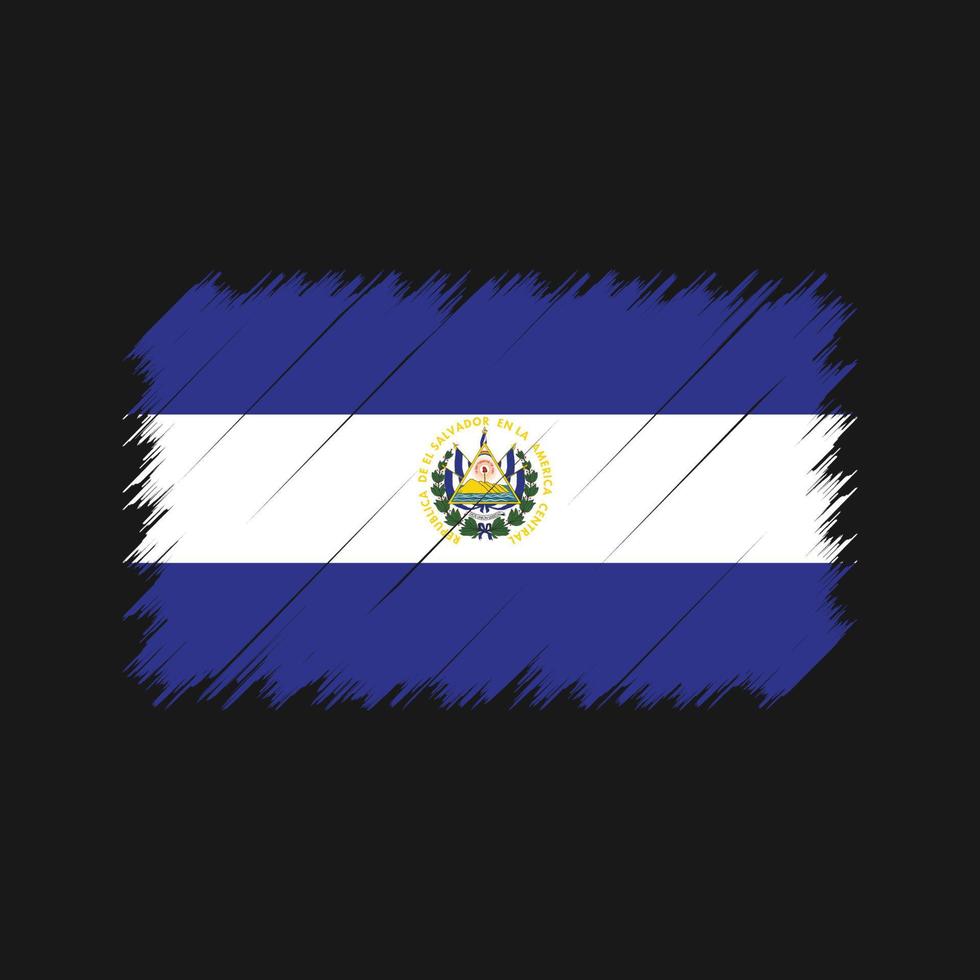 El Salvador Flag Brush Strokes. National Flag vector