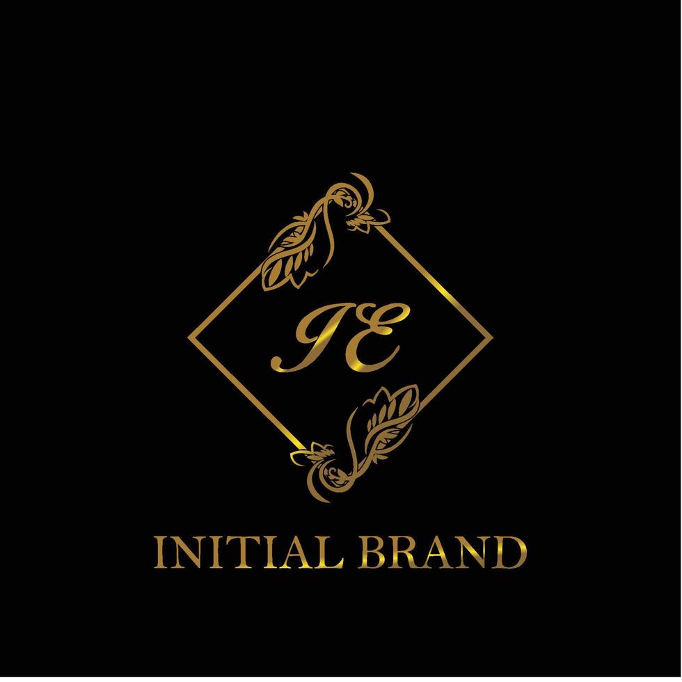 initial I handwritten luxury letter template vector