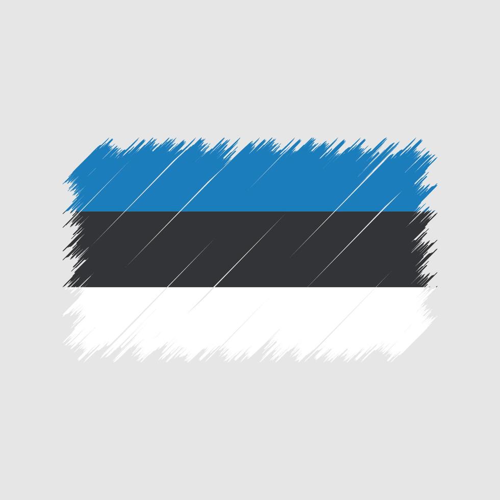 Estonia Flag Brush Strokes. National Flag vector