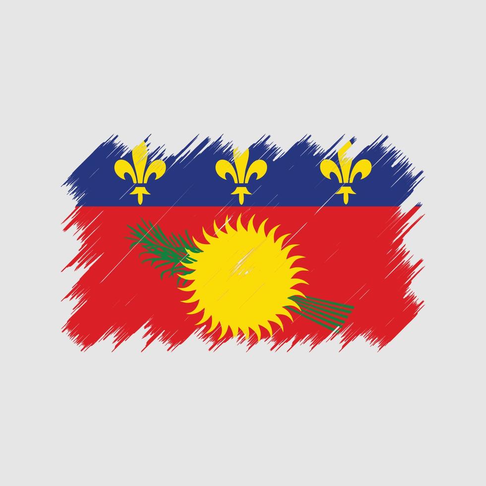 Guadeloupe Flag Brush. National Flag vector
