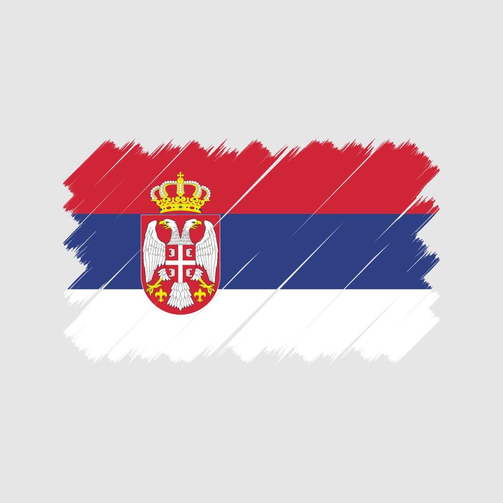 cepillo de bandera serbia. bandera nacional vector