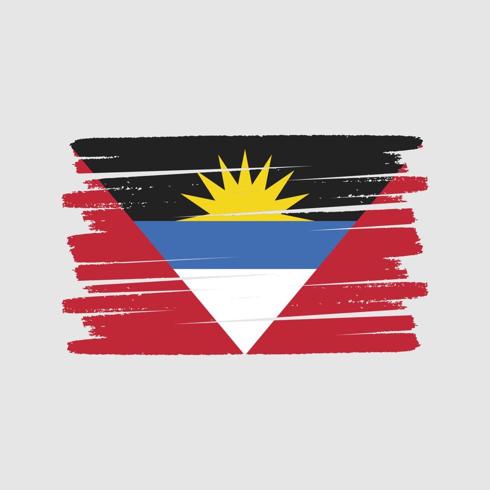 cepillo de bandera de antigua y barbuda. bandera nacional vector
