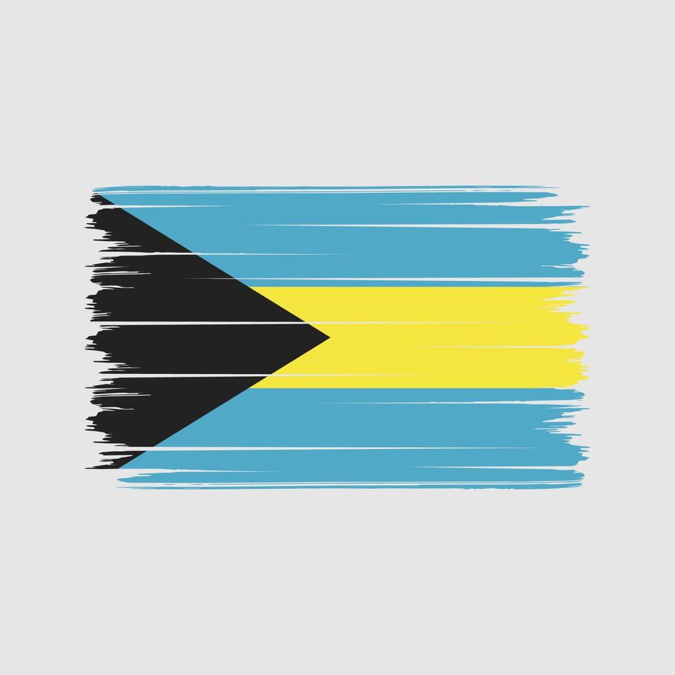 trazos de pincel de bandera de bahamas. bandera nacional vector