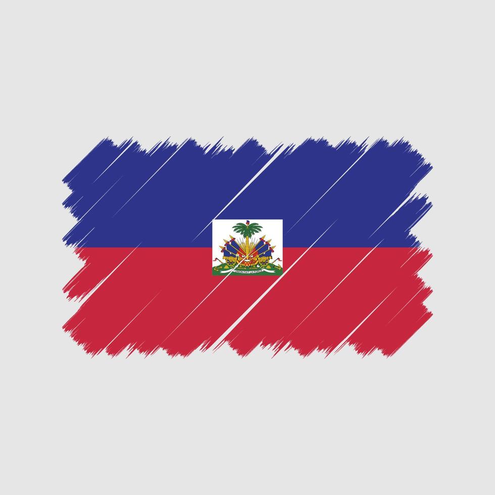 Haiti Flag Brush. National Flag vector