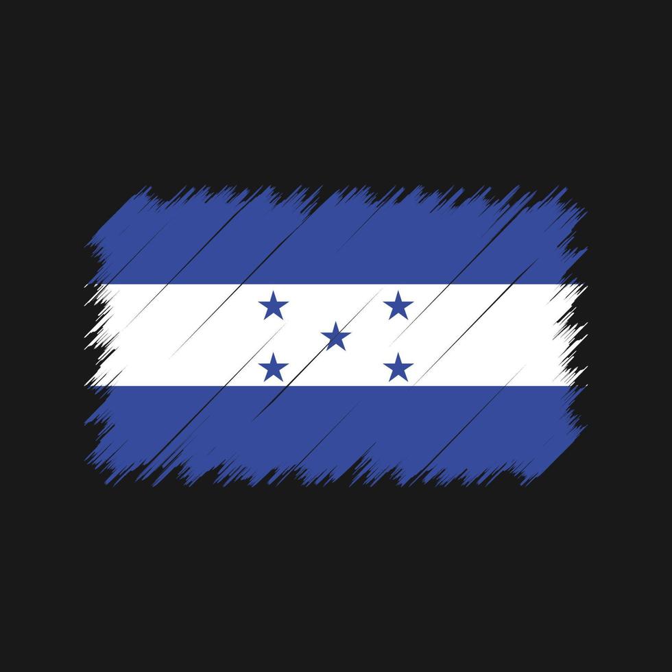 trazos de pincel de la bandera de honduras. bandera nacional vector