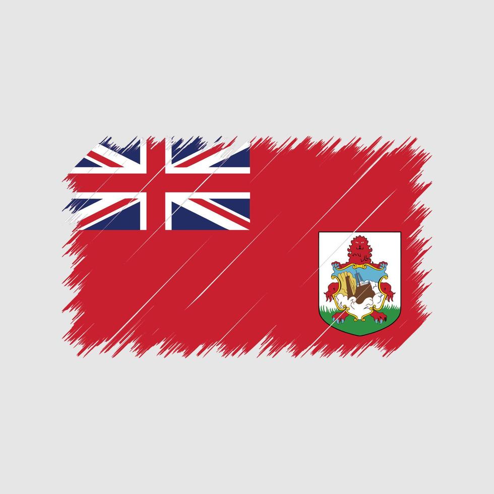 trazos de pincel de la bandera de Bermudas. bandera nacional vector