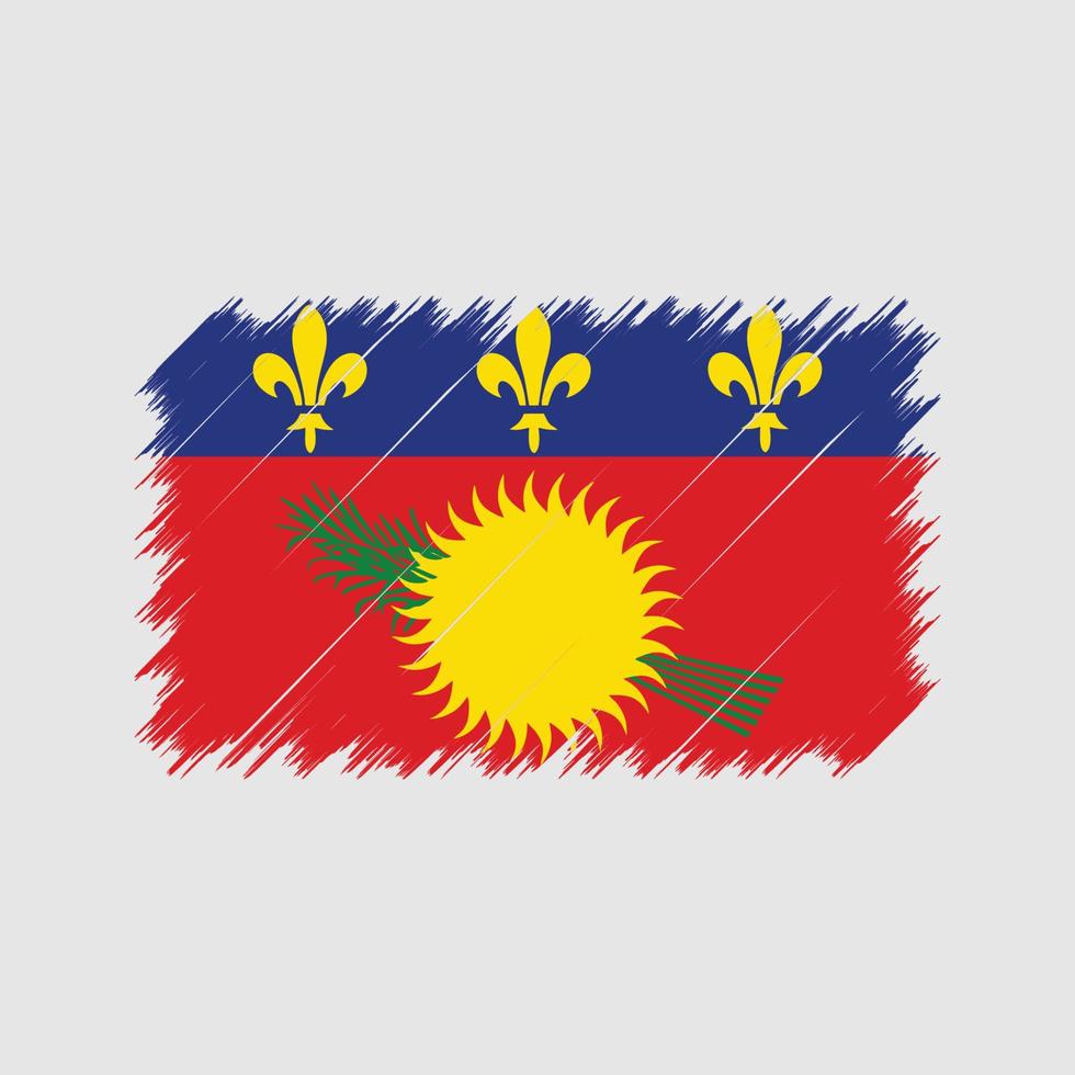 Guadeloupe Flag Brush Strokes. National Flag vector