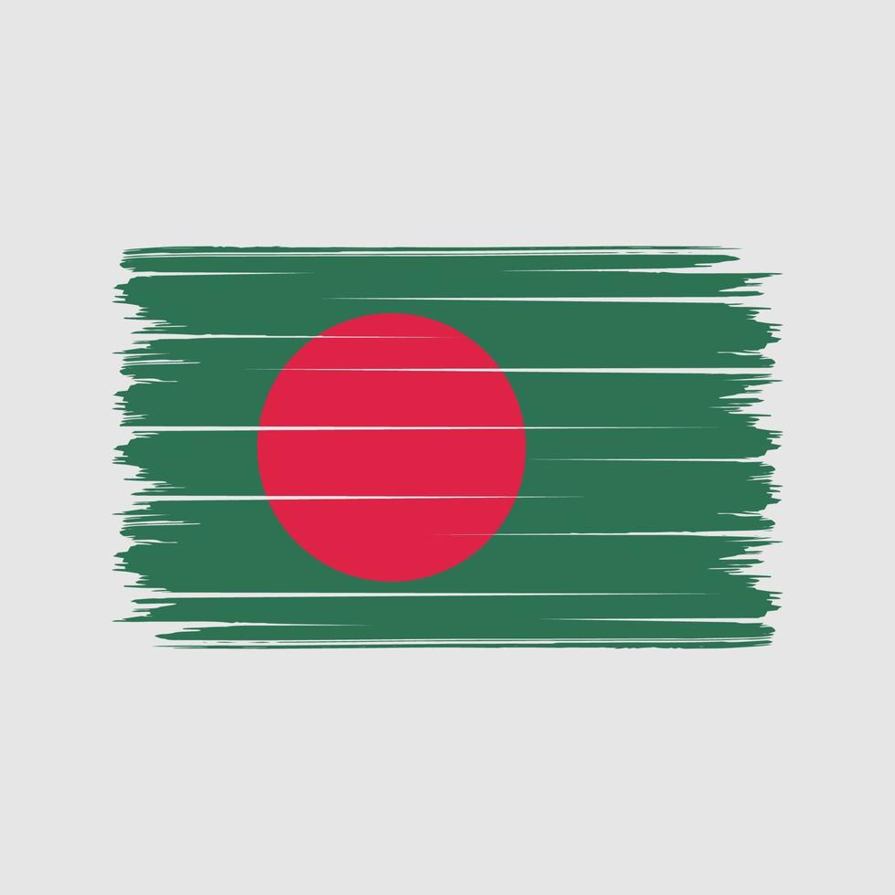 trazos de pincel de bandera de bangladesh. bandera nacional vector