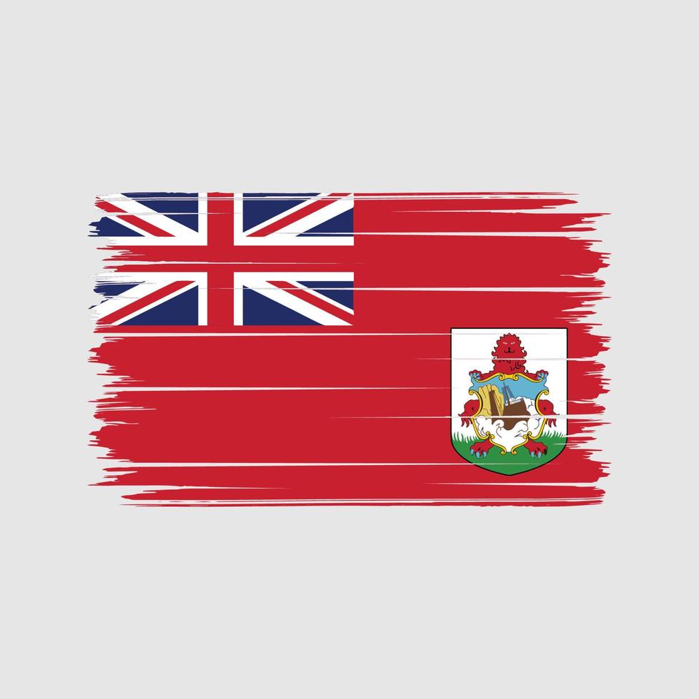 trazos de pincel de la bandera de Bermudas. bandera nacional vector