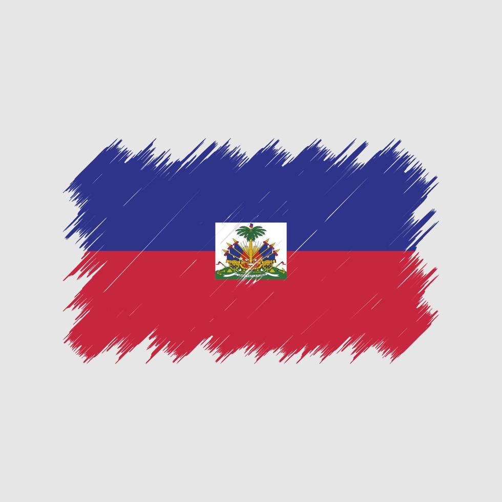 cepillo de bandera de haití. bandera nacional vector