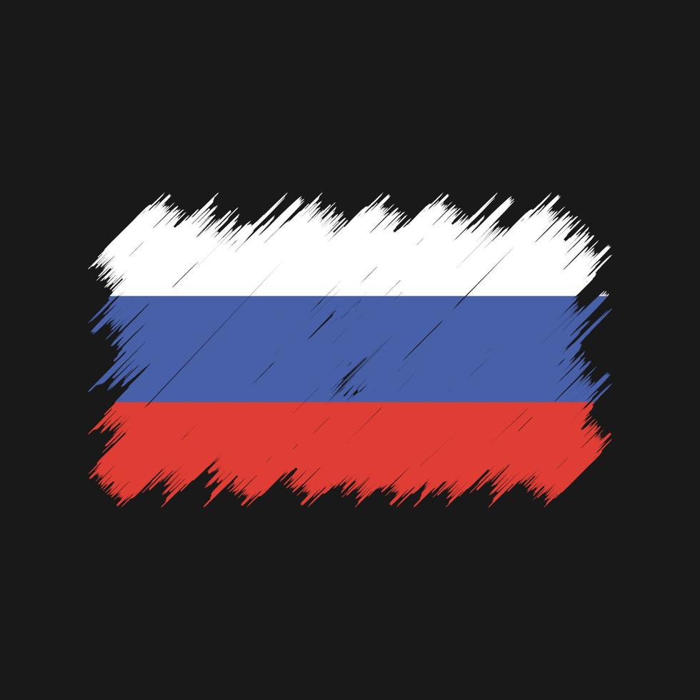 cepillo de bandera de rusia. bandera nacional vector