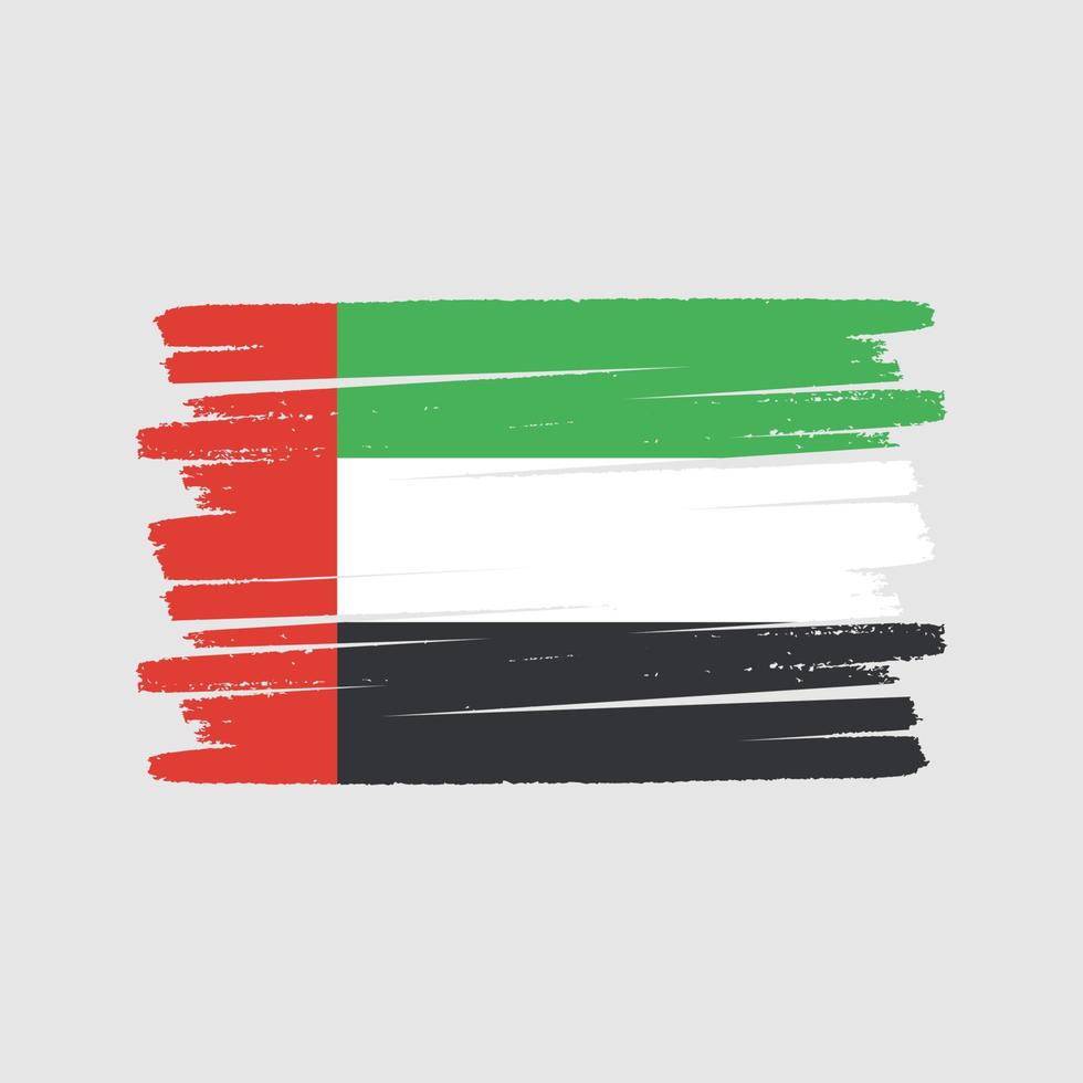 United Arab Emirates Flag Brush. National Flag vector